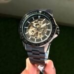 Fossil Grant Black Skeleton Dial
