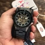 Fossil Grant Black Skeleton Dial