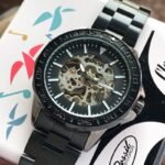 Fossil Grant Black Skeleton Dial