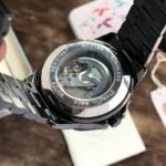 Fossil Grant Black Skeleton Dial