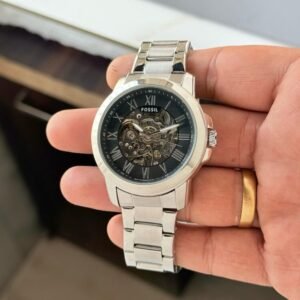 Fossil Grant Silver Black Watch