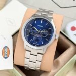 Fossil Grant Silver Blue Chronograph