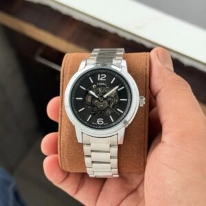 Fossil Heritage Black Skeleton Dial