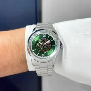 Fossil Heritage Skeleton Green Dial