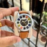 Fossil Multicolour Skeleton Grant White Dial
