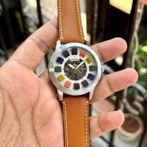 Fossil Multicolour Skeleton Grant White Dial