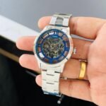 Fossil Townsman ME3260 Blue Skeleton Dial