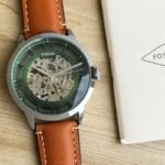 Fossil Townsman Skeleton Automatic Green