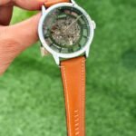 Fossil Townsman Skeleton Automatic Green