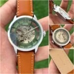 Fossil Townsman Skeleton Automatic Green