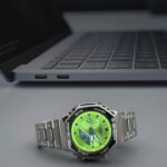 G Shock GM-2100D Silver Green Dial