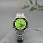 G Shock GM-2100D Silver Green Dial