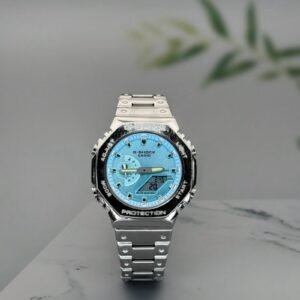 G Shock GM-2100D Silver Ice Blue
