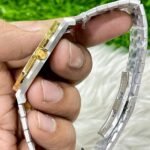 Gucci Diamond Fitted Silver With Golden Dial