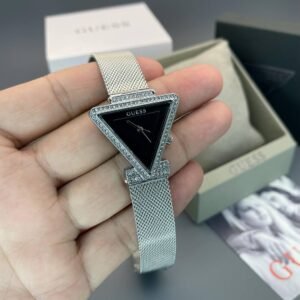 Guess Fame Black Dial With Silver Strap