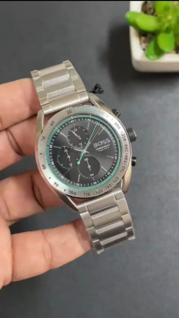 Hugo Boss Chronograph 44mm Black Dial Stainless Steel Bracelet