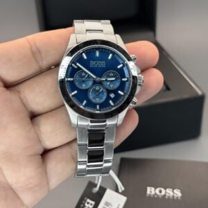 Hugo Boss Chronograph Silver Blue Face