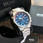 Hugo Boss Globetrotter Silver And Blue Dial