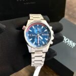 Hugo Boss Globetrotter Silver And Blue Dial