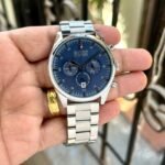 Hugo Boss Pioneer Chronograph 44mm Silver Blue Dial