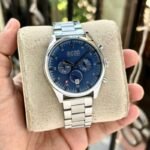 Hugo Boss Pioneer Chronograph 44mm Silver Blue Dial