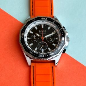 Hugo Boss Sporty Chronograph Silver Black Dial