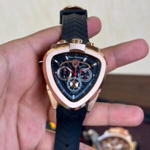 Lamborghini Spyder Chronograph Black And Rose Gold